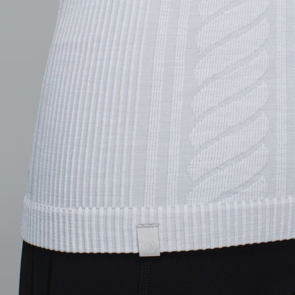 Lululemon Rest Less Long Sleeve Shirt Heathered Silver Size 6 - Picture 6 of 10